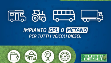 Impianto GPL e Metano su motori Diesel